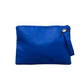 Soft Vegan PU Leather 100% Polyester Lined Grommet Detail Oversized Wristlet Clutch | 12" x 8"