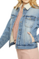 Women’s Denim Jacket with a Button Down Closure and Inside Sherpa Suede Cotton Polyester Size M-XL