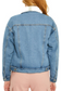 Women’s Denim Jacket with a Button Down Closure and Inside Sherpa Suede Cotton Polyester Size M-XL