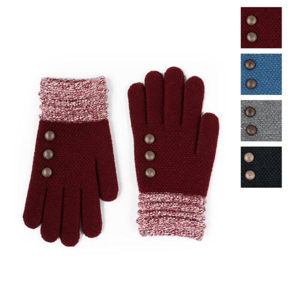 Britt's Knits Ultra Soft Classic Gloves with Button Detail