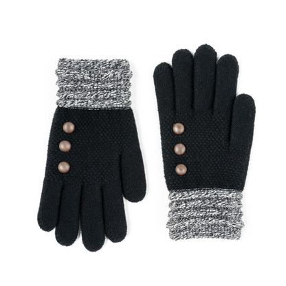 Britt's Knits Ultra Soft Classic Gloves with Button Detail
