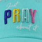 Kerusso Grace &  Truth Women's Cap Just Pray About It Cotton Polyester Mesh One Size