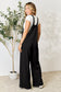 Double Take Women's Full Size Wide Strap Overall with Pockets Polyester Rayon Spandex Size S-2XL