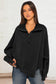 Blueberi B Women’s Exposed Seam Side Slit Long Sleeve Sweatshirt Polyester Viscose Size S-XL