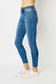 Judy Blue Women’s Full Size Cuffed Hem Low Waist Skinny Jeans Polyester Cotton Rayon Spandex Size 0-24W