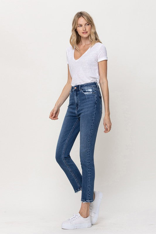 Vervet by Flying Monkey Stretch High Rise Slim Straight Ankle Jeans