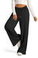 Blueberi B Women’s Drawstring Elastic Waist Wide Leg Pants Polyester Size S-2XL