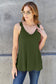 Basic Bae Women’s Full Size Lace Detail V-Neck Cutout Cami Rayon Spandex Size S-3XL