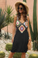 Blueberi B Women's Geometric V-Neck Spaghetti Strap Cover Up Dress Acrylic Polyester One Size
