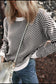 Blueberi B Women’s Striped Round Neck Long Sleeve Sweater Viscose Polyester Polymide Size S-2XL