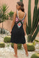 Blueberi B Women's Geometric V-Neck Spaghetti Strap Cover Up Dress Acrylic Polyester One Size