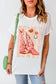 Blueberi B Women's  Graphic Howdy Boots Round Neck Short Sleeve T-Shirt Polyester Cotton Elastane Size S-2XL