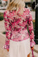 Blueberi B Women’s FloralTurtleneck Long Flounce Sleeve Blouse Polyester Elastane Size S-XL
