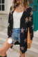 Blueberi B Women’s Angel Wings Star Open Front Long Sleeve Cardigan Polyester Elastane Size S-XL