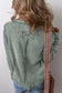 Blueberi B Women’s Notched Long Sleeve Top Polyester Cotton Size S-XL