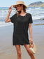 Blueberi B Women’s Openwork Round Neck Short Sleeve Cover-UP Viscose Size S-XL