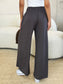 Double Take Women’s Full Size Smocked Wide Waistband Wide Leg Pants Rayon Spandex Size S-3XL