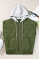 Blueberi B Women’s Drawstring Zip Up Hooded Vest Coat Polyester Size S-XL