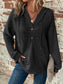 Blueberi B Women’s Waffle Knit Long Sleeve Drawstring Hooded Top Polyester Elastane S-2XL