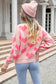 Blueberi B Women’s Angel Wings Round Neck Dropped Shoulder Sweater with Heart Pattern Acrylic Nylon Polyester Size S-XL