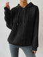 Blueberi B Women’s Drawstring Drop Shoulder Long Sleeve Hoodie Polyester Spandex Size S-2XL