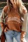 Blueberi B Women's  Letter Graphic Long Sleeve Hoodie Polyester Cotton Size S-XL