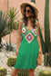 Blueberi B Women's Geometric V-Neck Spaghetti Strap Cover Up Dress Acrylic Polyester One Size