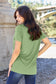 Basic Bae Women’s Bamboo Full Size  V-Neck Short Sleeve T-Shirt Bamboo Spandex Size S-3XL