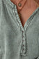 Blueberi B Women’s Notched Long Sleeve Top Polyester Cotton Size S-XL