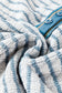 Blueberi B Women’s Striped Round Neck Dropped Shoulder Long Sleeve Top Cotton Polyester Elastane Size S-XL