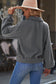 Blueberi B Women’s Quarter-Snap Collared Long Lantern Sleeve Sweatshirt Polyester Elastane Size S- 2XL