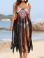 Blueberi B Women’s Fringe Spaghetti Strap Cover-Up Acrylic One Size