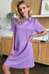 Double Take Women’s Full Size Texture Collared Neck Short Sleeve Dress Polyester Spandex Size S-3XL