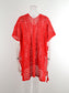 Blueberi B Women's Cutout V-Neck Cover-Up with Tassel Polyester One Size