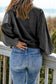 Blueberi B Women’s Quarter-Snap Collared Long Lantern Sleeve Sweatshirt Polyester Elastane Size S- 2XL