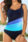 Blueberi B Women's V-Neck Sleeveless Printed One-piece Swimwear Polyester Spandex Size S-XL