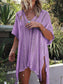Blueberi B Women's Cutout V-Neck Cover-Up with Tassel Polyester One Size