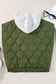 Blueberi B Women’s Drawstring Zip Up Hooded Vest Coat Polyester Size S-XL