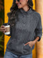 Blueberi B Women's Textured Quarter Snap Long Sleeve Sweatshirt Polyester Elastane Size S-XL