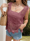 Blueberi B Women's Cutout Wide Strap Bathing Suit Cover-Up Cotton One Size