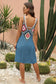 Blueberi B Women's Geometric V-Neck Spaghetti Strap Cover Up Dress Acrylic Polyester One Size