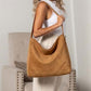 Miranda Oversized Hobo Shoulder Bag | Vegan Suede, Cotton/Polyester Lining | 15.25 x 4.5 x 13.75 in