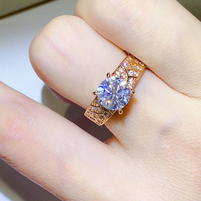 Women’s 1.5 Carat 925 Sterling Silver Moissanite Ring