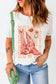 Blueberi B Women's  Graphic Howdy Boots Round Neck Short Sleeve T-Shirt Polyester Cotton Elastane Size S-2XL