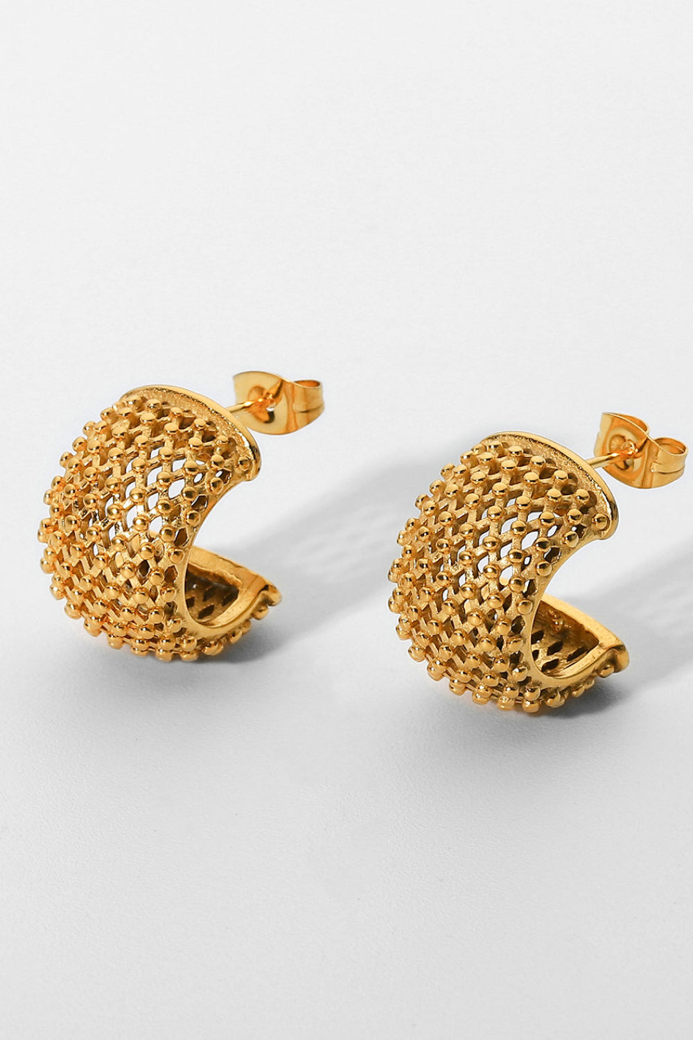 Women's Mesh Half Hoop Earrings