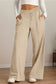 Blueberi B Women’s Drawstring Elastic Waist Wide Leg Pants Polyester Size S-2XL