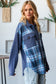 Blueberi B Women’s OH Plaid Button Up Long Sleeve Shacket with Breast Pockets Cotton Polyester Size S-2XL