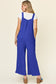 Double Take Women’s Full Size Texture Sleeveless Wide Leg Overall Polyester Spandex Size S-3XL