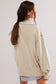Blueberi B Women’s Exposed Seam Side Slit Long Sleeve Sweatshirt Polyester Viscose Size S-XL
