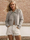Blueberi B Women’s Frill Button Up Collared Neck Long Sleeve Cardigan Polyester Cotton Size S-XL